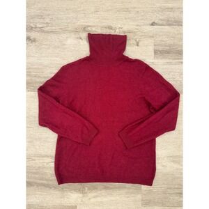 Charter Club Women's 100% Cashmere Red Turtleneck Sweater, XL